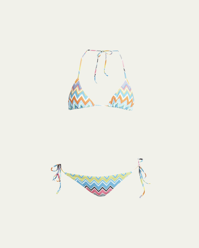 Micro Chevron Two-Piece Swimsuit