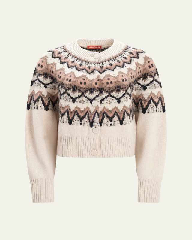 Barnum Fair Isle Wool Cardigan Sweat
