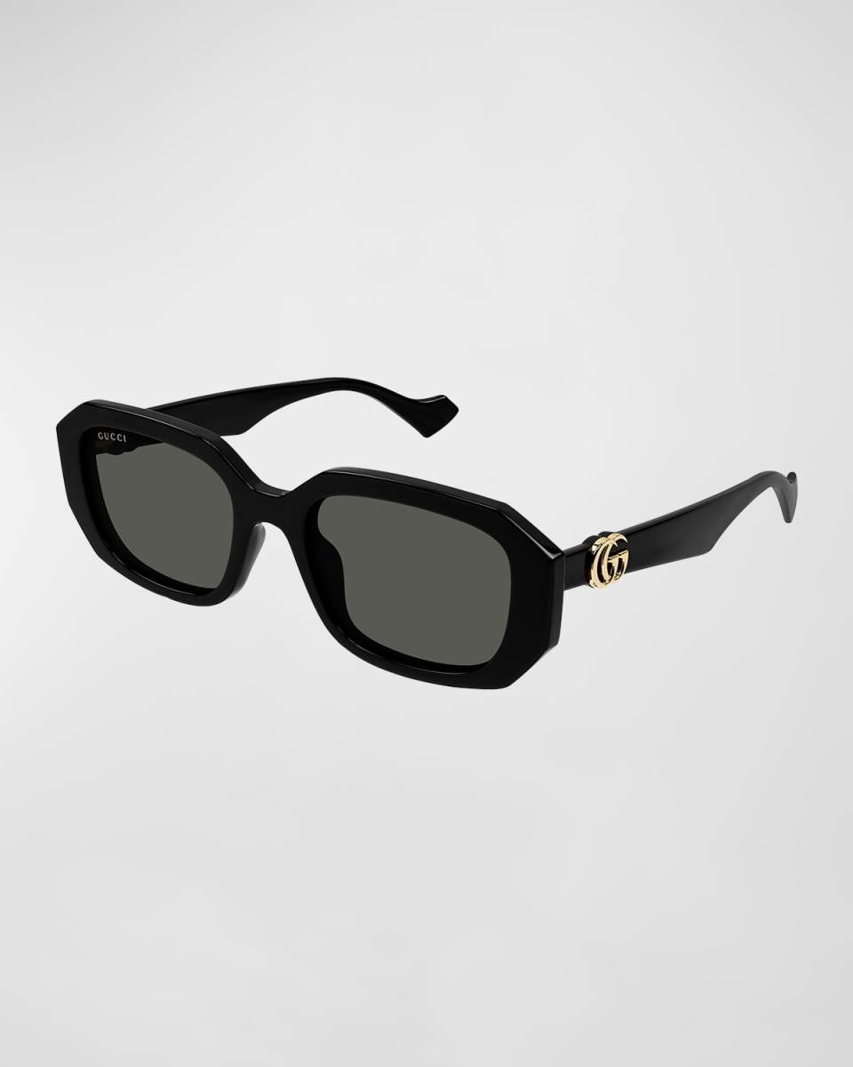 Geometric Plastic Rectangle Sunglasses
