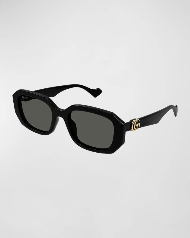 Geometric Plastic Rectangle Sunglasses