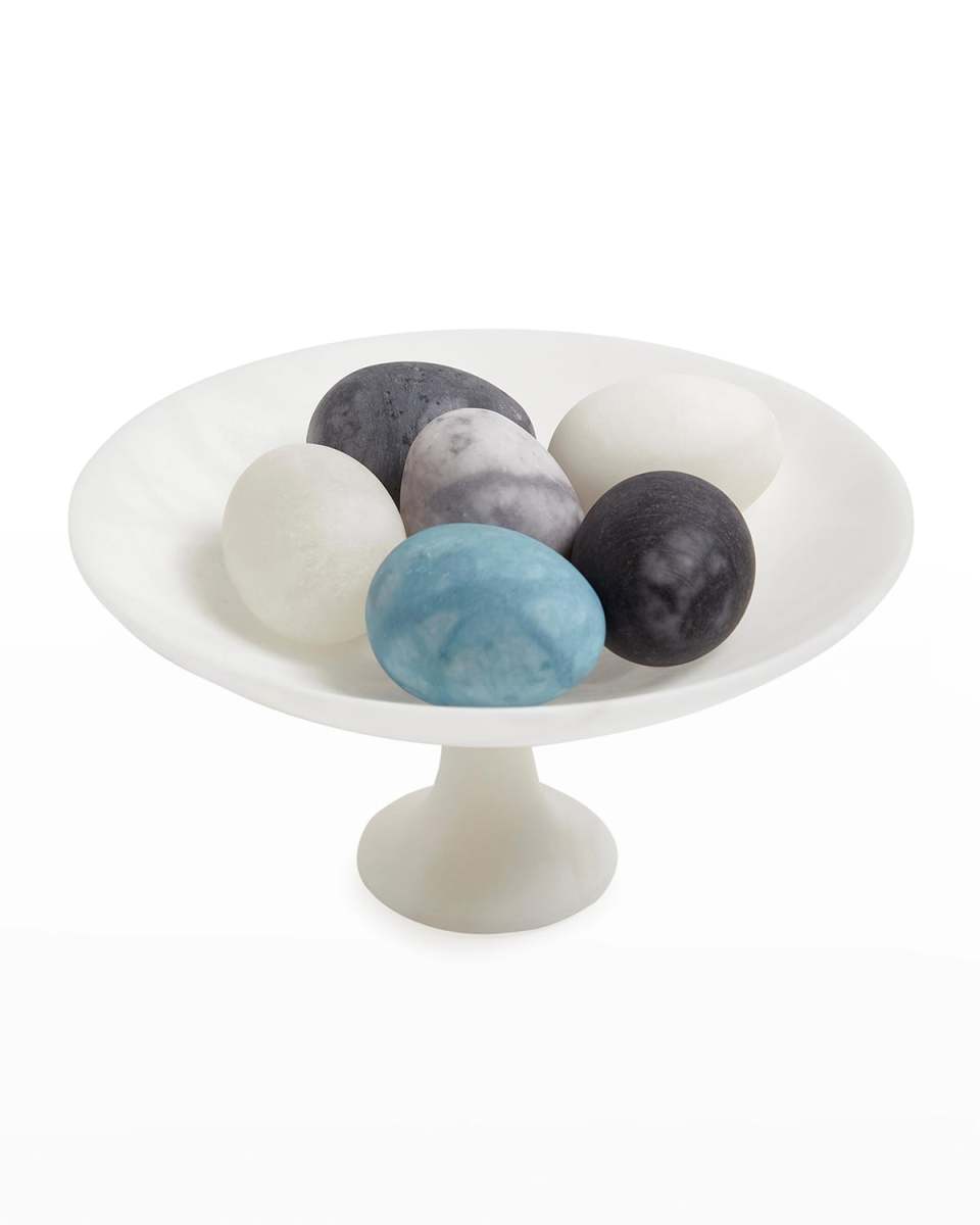 Assorted Alabaster Eggs, Set of 6