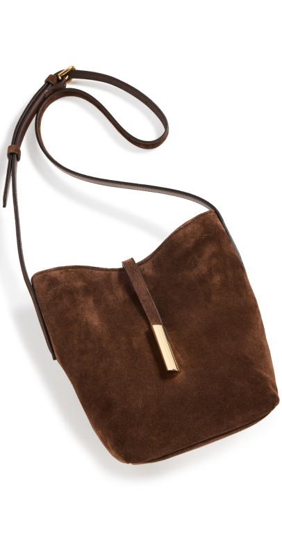 Little Liffner Penne Mini Bucket Bag Dark Brown