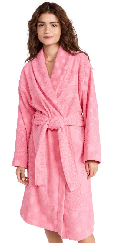 Versace Long Bathrobe Versace On Repeat Flamingo