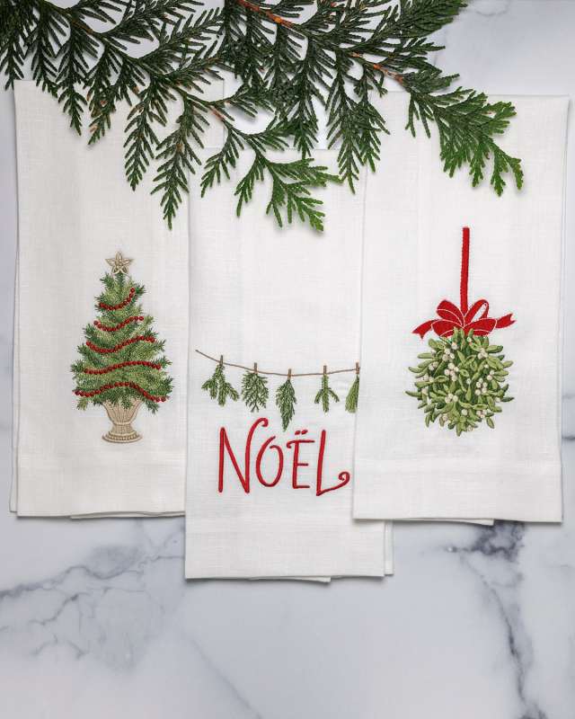 Holiday Guest Towels, Set of 3