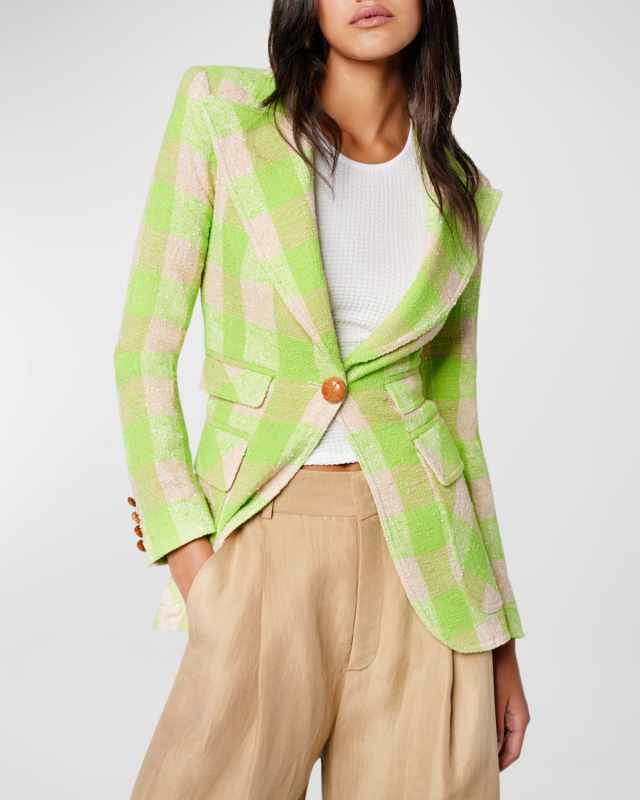 Birkin Check Cutaway Blazer