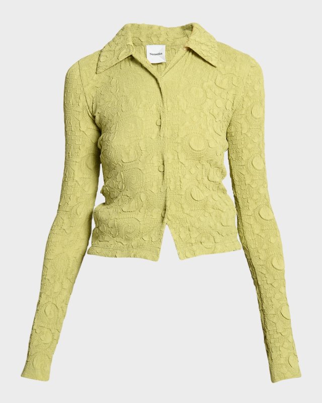 Zoie Textured Button-Front Top