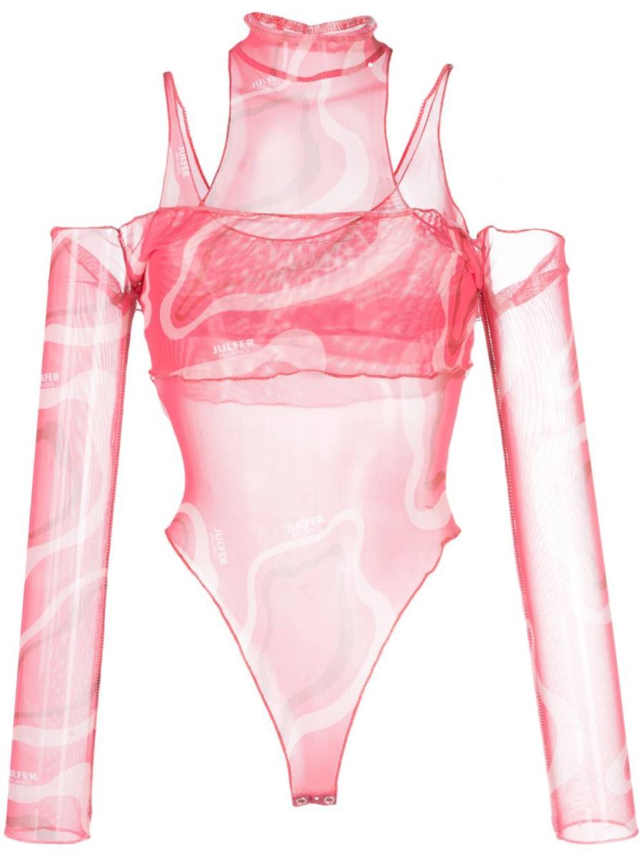 Janet wave-print bodysuit