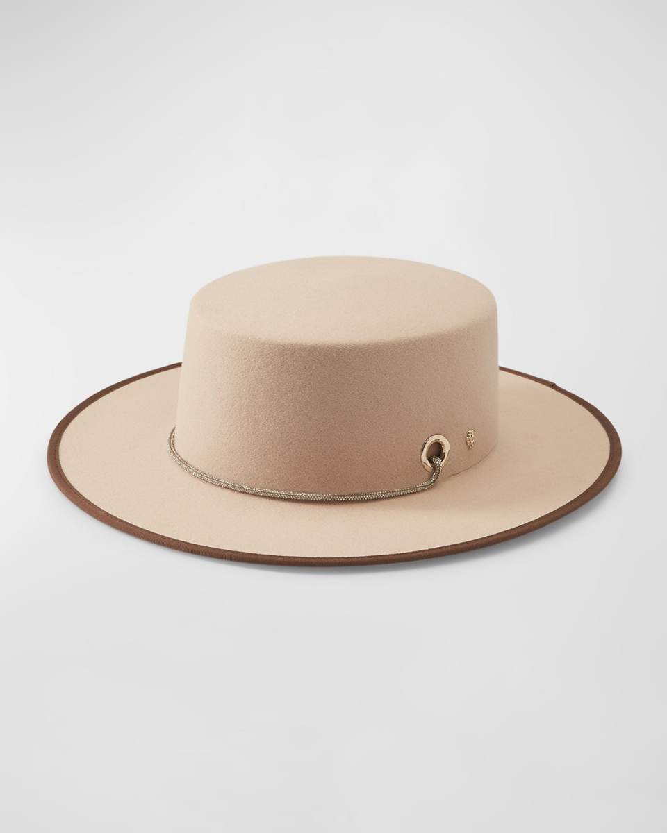 Nadia Wool Boater Hat