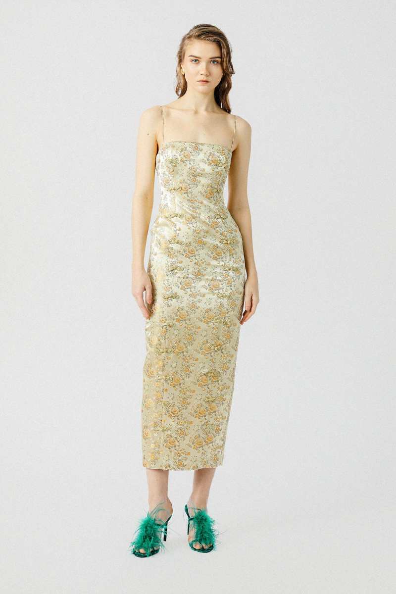 Jacqueline Jacquard Midi Dress