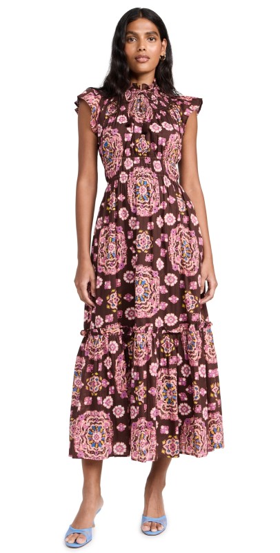 Cleobella Indira Ankle Dress Avalon Print