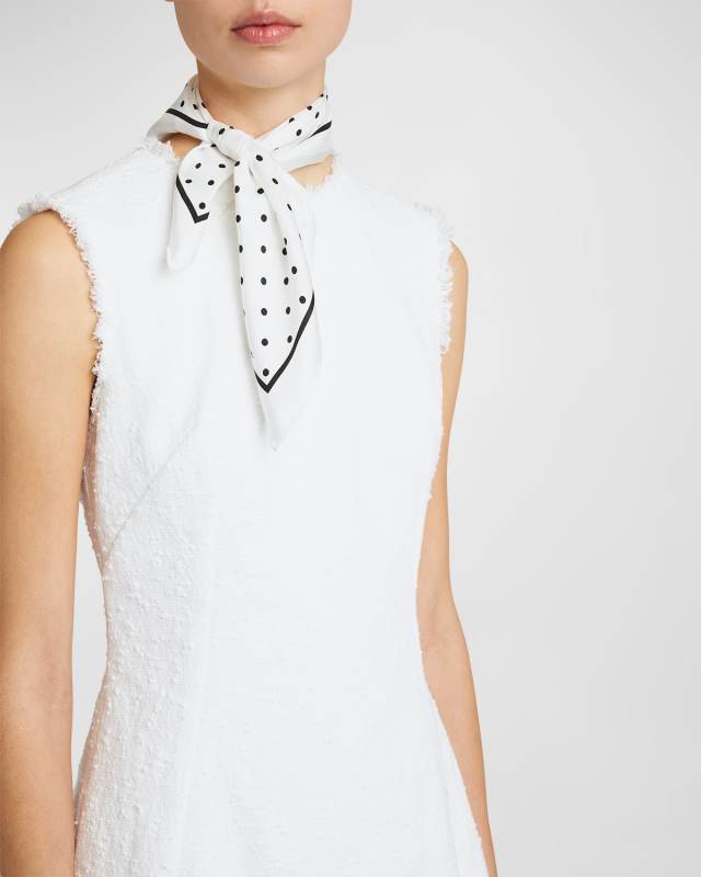 Polka-Dot Silk Twill Square Scarf