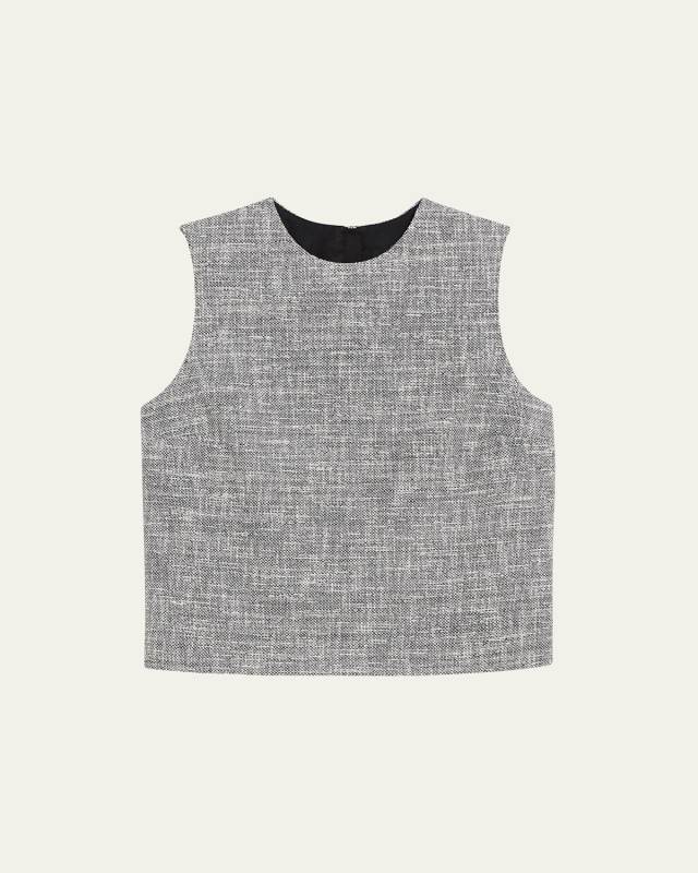 Tweed Boxy Shell Top