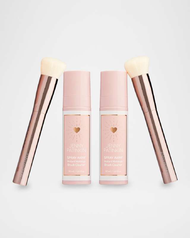 2 Piece Spray Away Instant Makeup Brush Cleaner