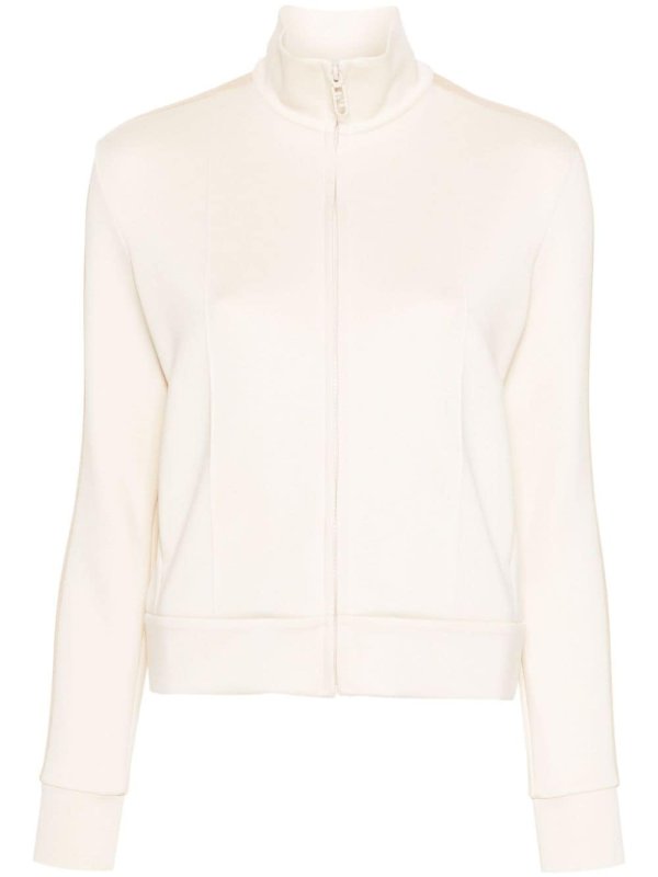 stripe-detail zip-up sweatshirt