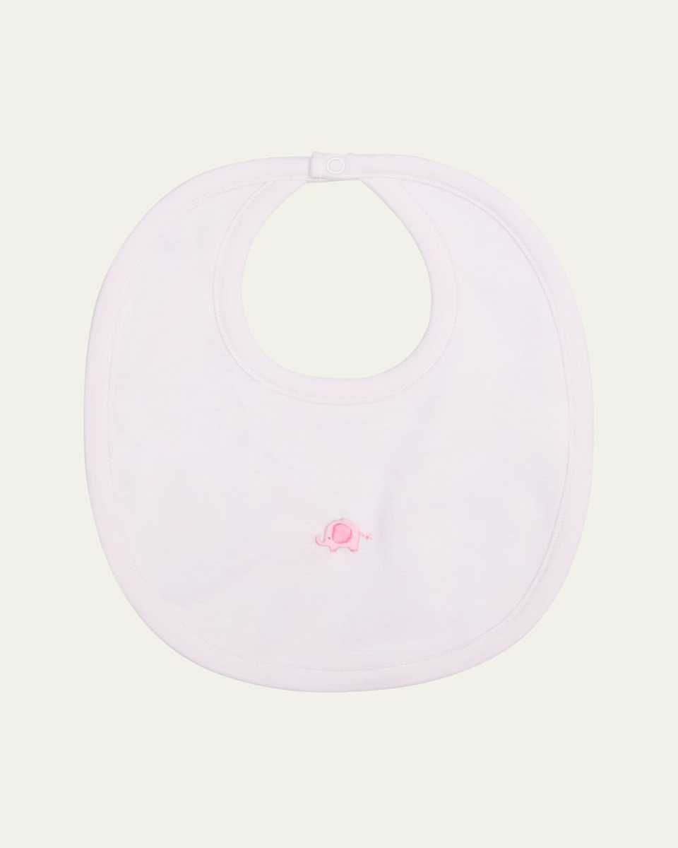 Girl's Jungle Friends Hand-Embroidered Baby Bib
