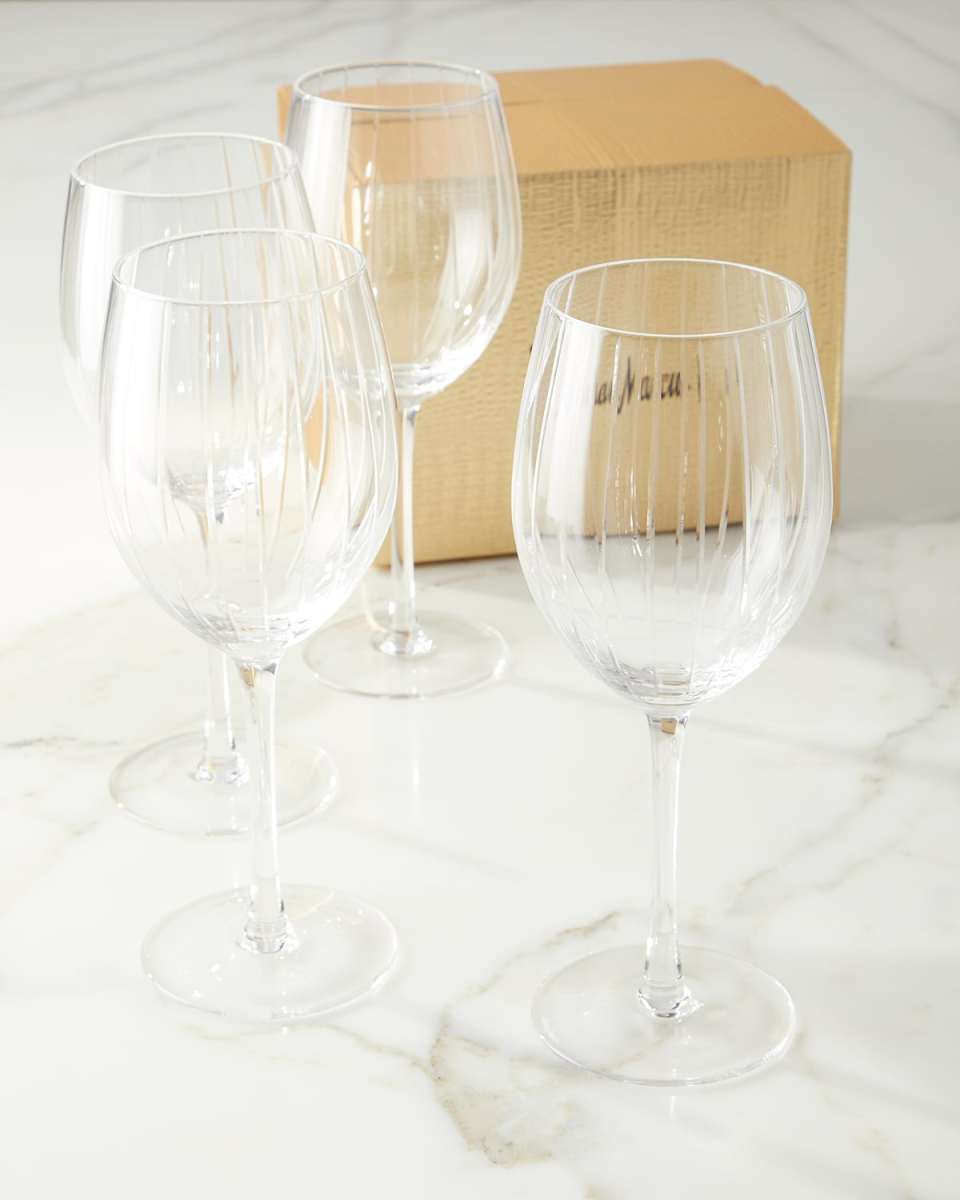 Cut Wine Glasses, Set of 4