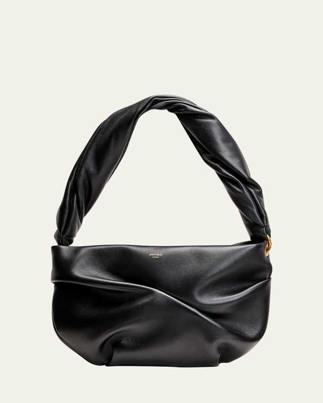 Bonny Ruched Napa Shoulder Bag