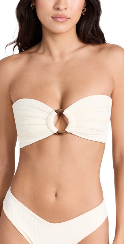Montce Tori Bandeau Bikini Top Cream Rib