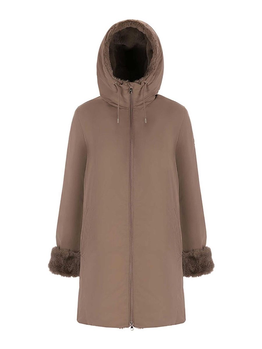 Conte of Florence Manteau Au Genou - Gris