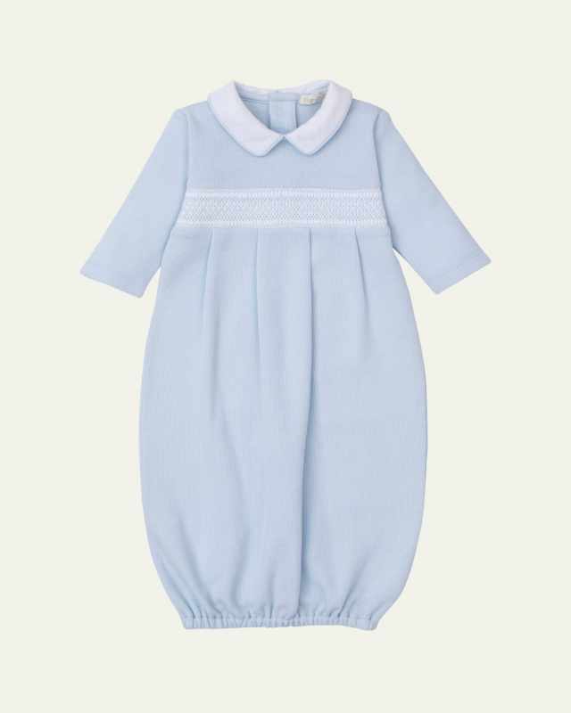 Boy's Punto Ingles Hand Smocked Sleep Sack, Size Newborn-