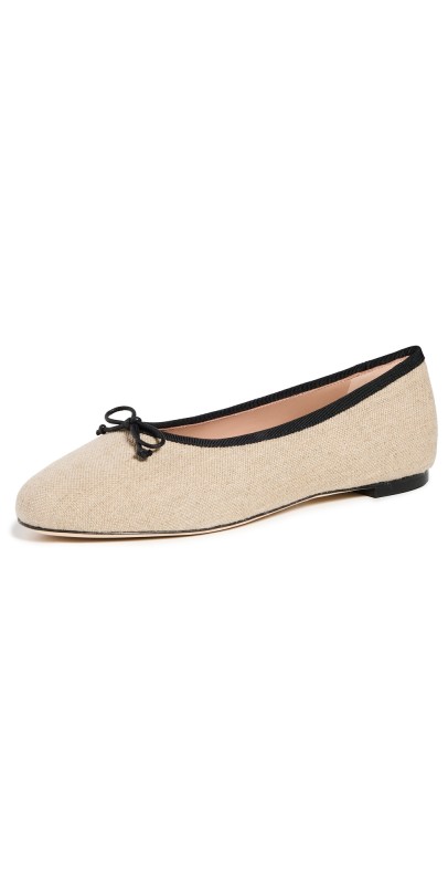 Malone Souliers Malone Souliers x Tabitha Simmons Flats 5mm Beige/Black