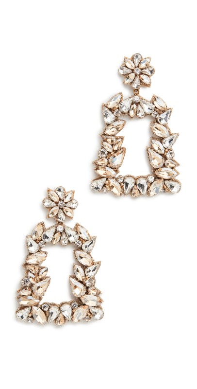 Deepa Gurnani Deepa by Deepa Gurnani Gold Crystal Earrings Gold Mult