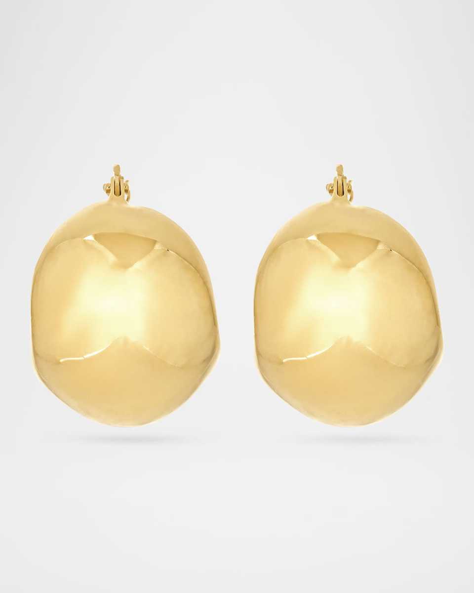 Ultra Puff Gold Huggie Earrings