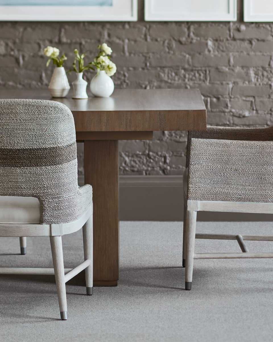 Fritz Fog White Arm Chair