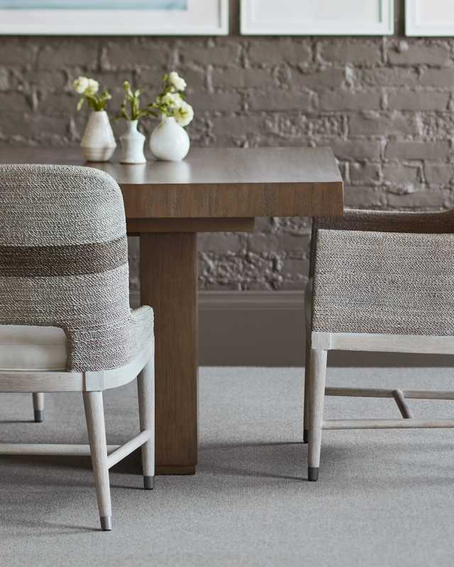 Fritz Fog White Arm Chair