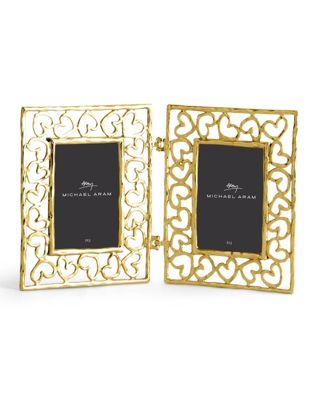 Heart Hinged Frame, Gold