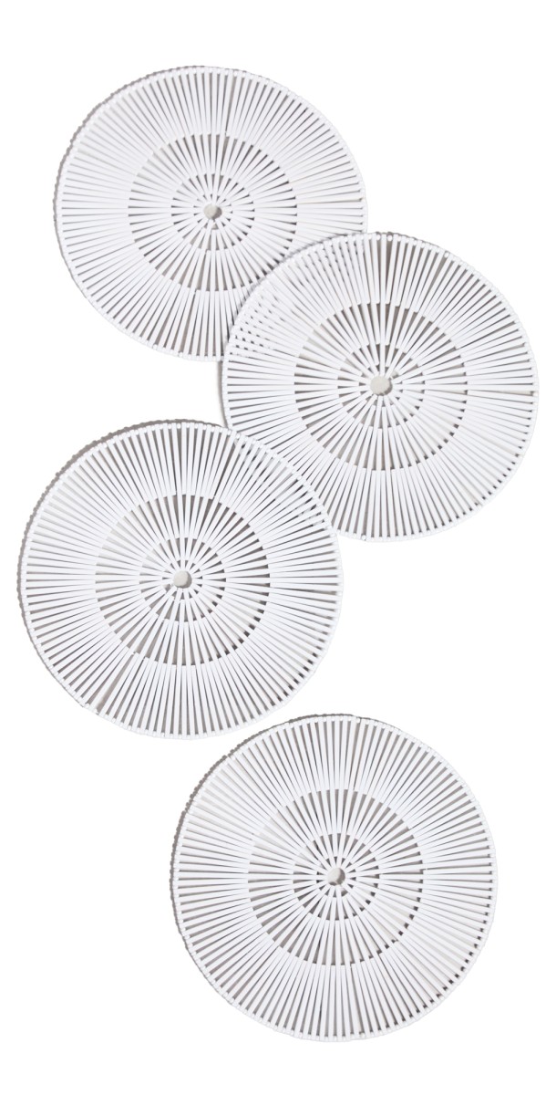 Kim Seybert Set of 4 Spoke Placemats White