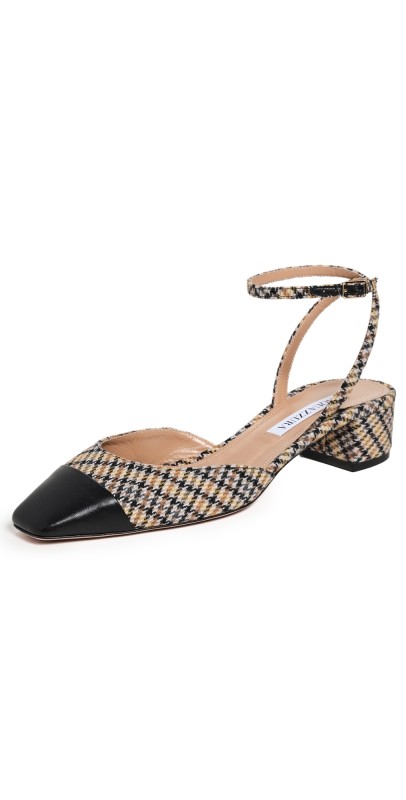 Aquazzura French Flirt Pumps 35mm Tobacco/Yellow/Black
