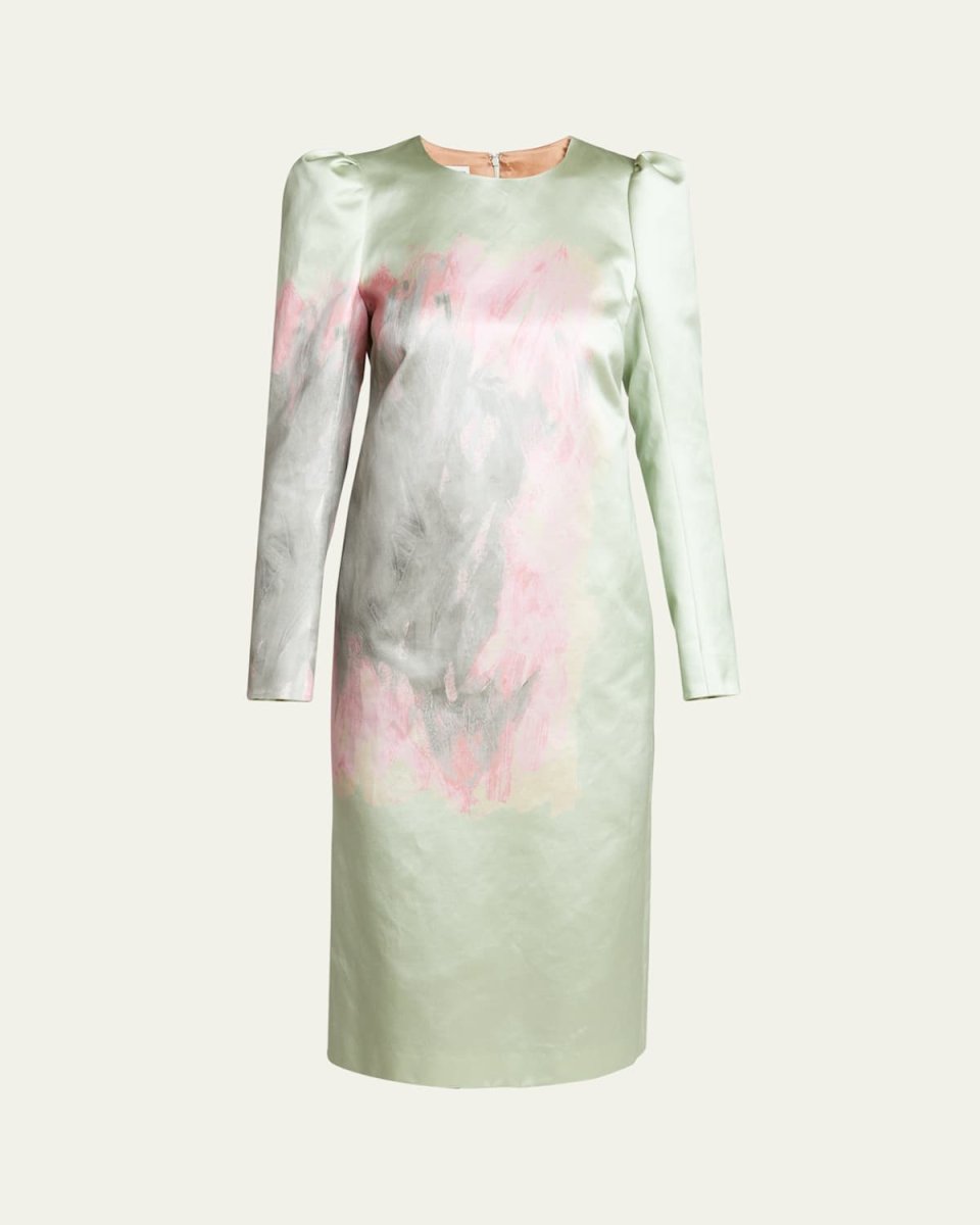 Duffy Paint Stroke Print Sheath Dress