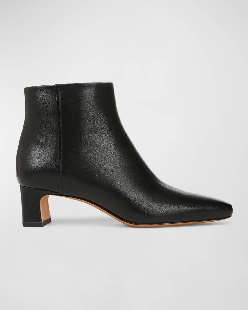 Silvana Leather Zip Ankle Booties
