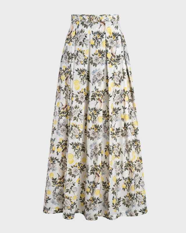 Clementine Annette Pleated Maxi Skirt