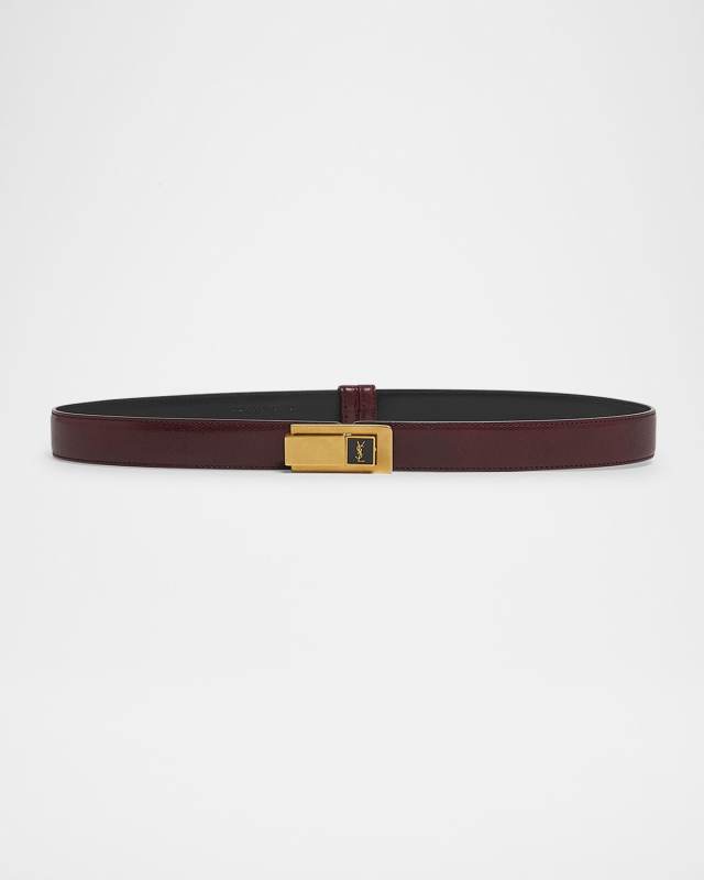 YSL Skinny Leather Belt