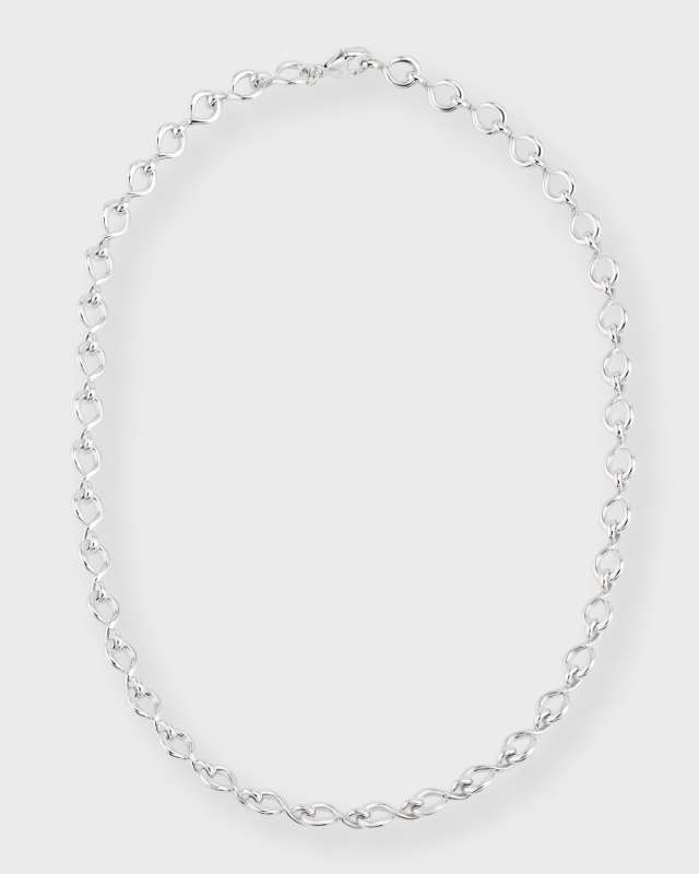 Sterling Silver The Twist Midi Infinity Necklace