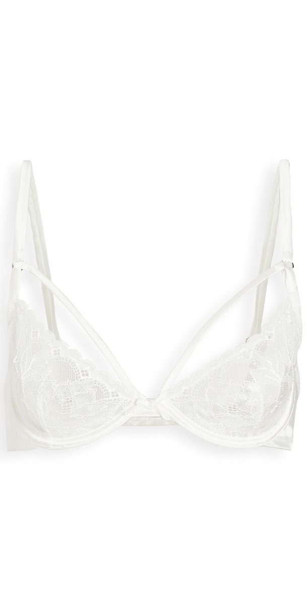 Fleur du Mal Gardenia Lace Demi Bra Creme