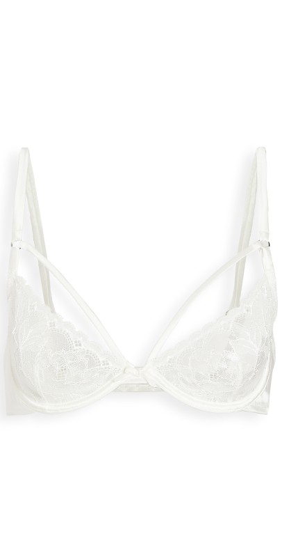 Fleur du Mal Gardenia Lace Demi Bra Creme