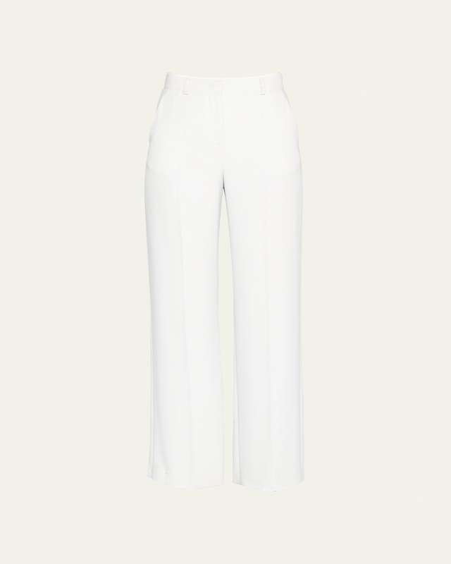 Straight-Leg Viscose Cady Trousers
