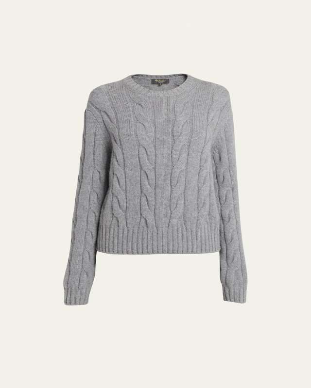 Napier Cashmere Cable-Knit Sweater