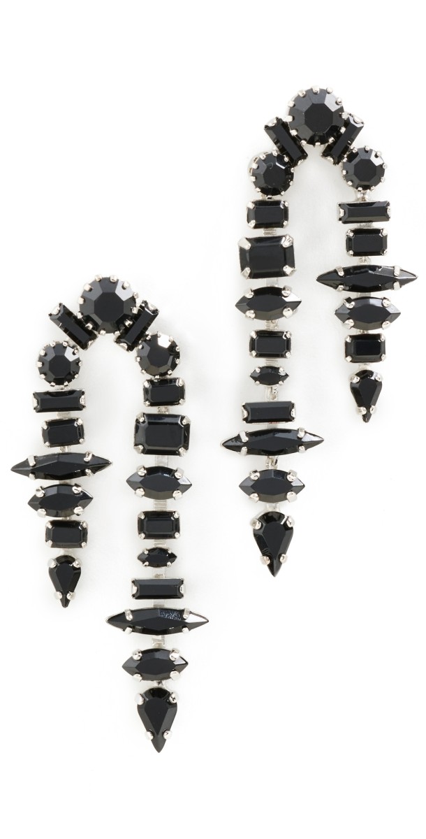 Elizabeth Cole Reiko Earrings Black