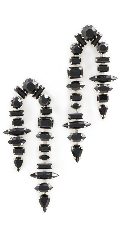 Elizabeth Cole Reiko Earrings Black