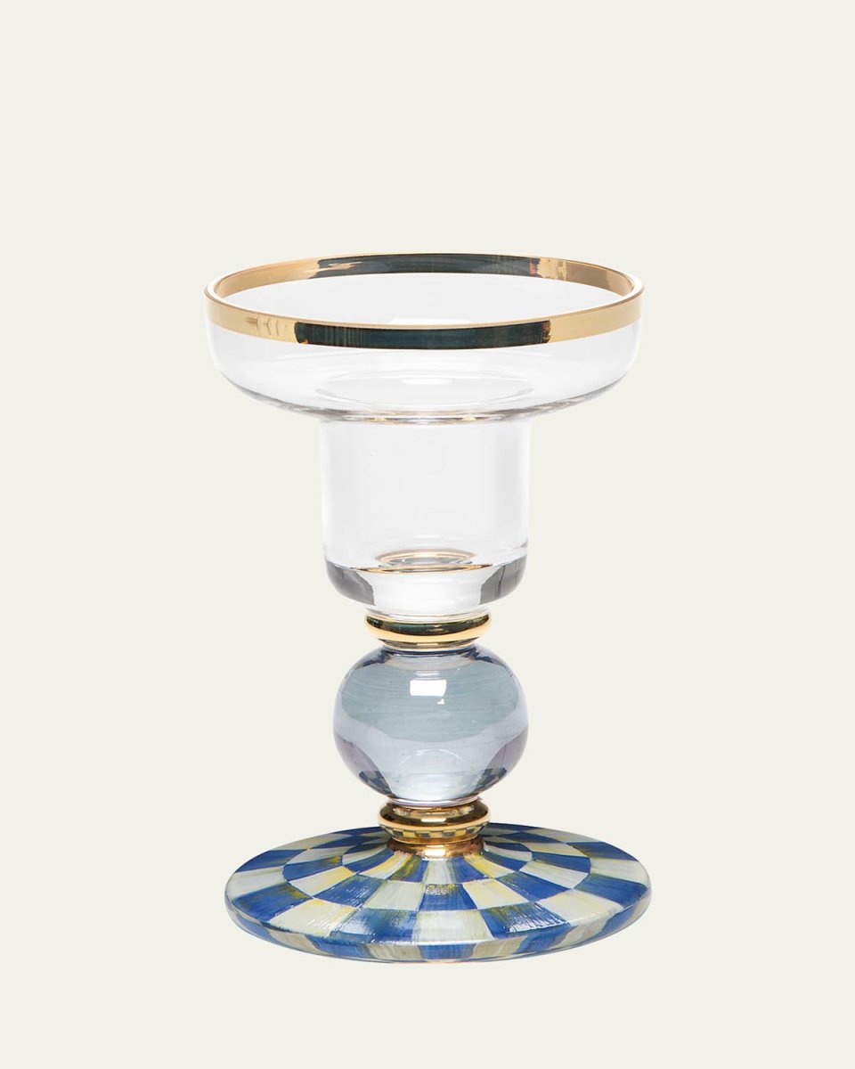 Royal Check Sphere Candlestick - Small