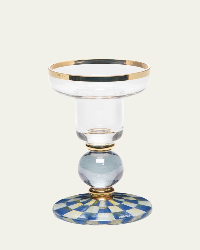 Royal Check Sphere Candlestick - Small