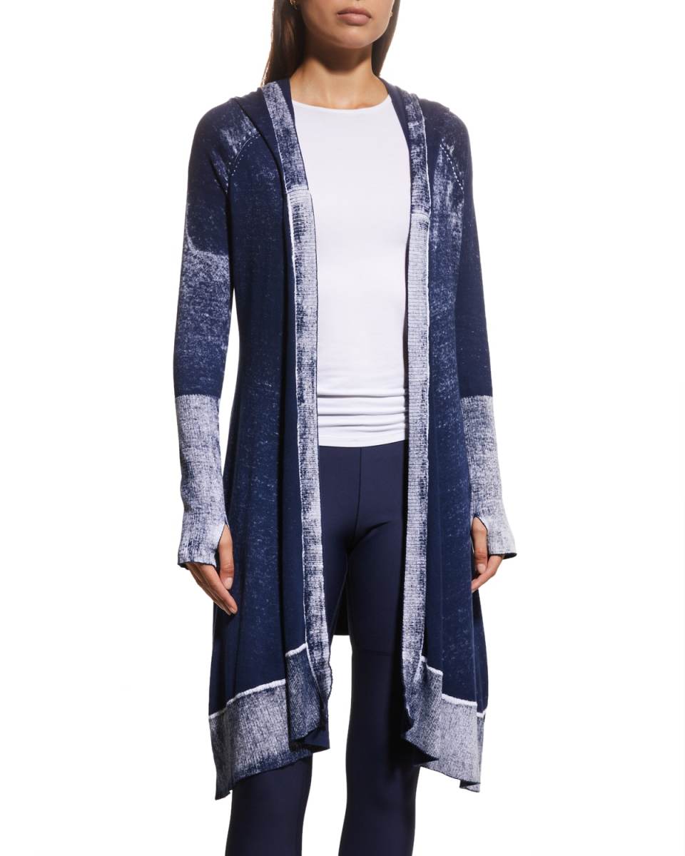 Huntress Hooded Open-Front Cardigan