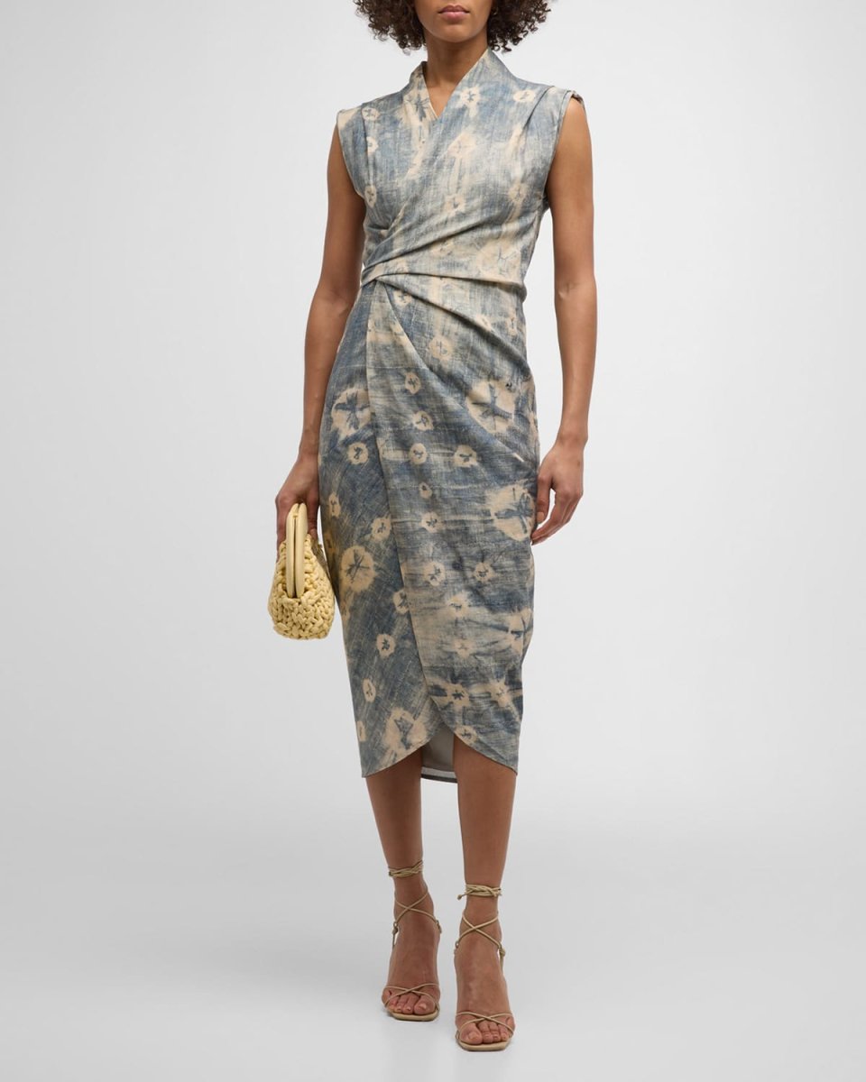 Alivia Shibori Wrap Dress