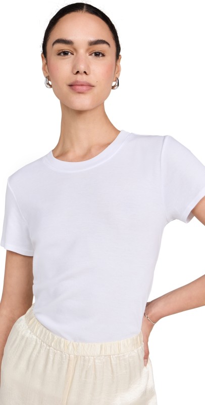 Enza Costa Supima Cotton Perfect Tee White