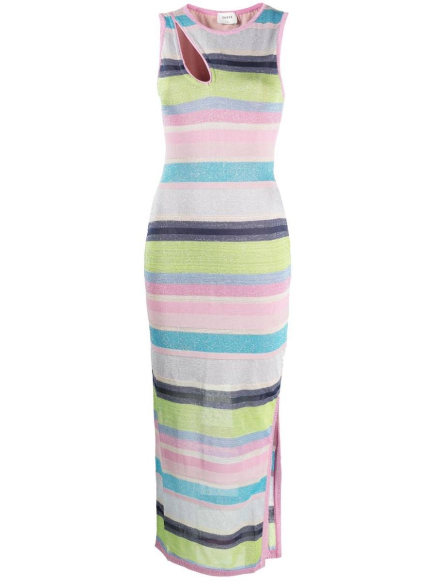 Zephyr striped maxi dress
