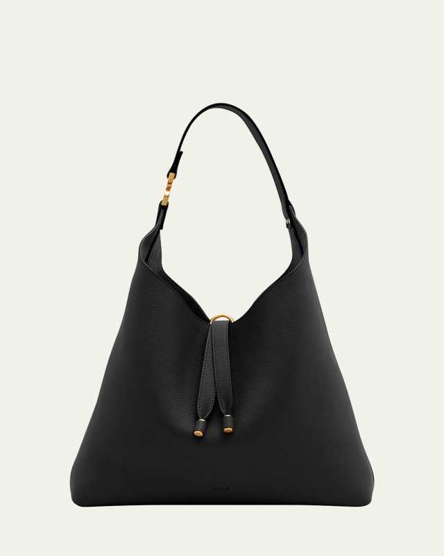 Marcie Hobo Bag in Grained Leather